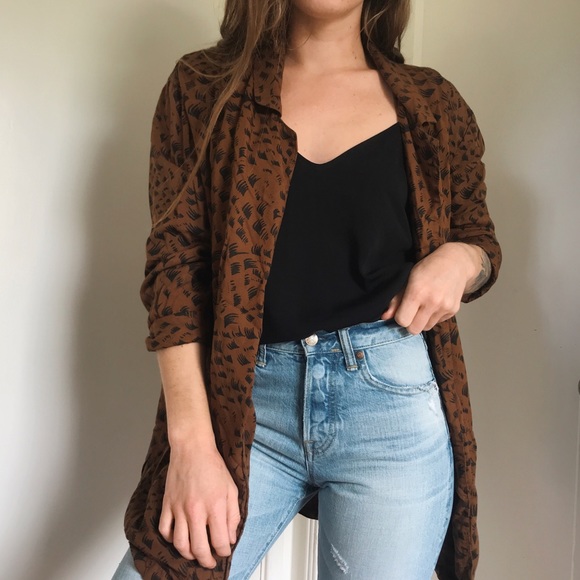 RVCA Jackets & Blazers - RVCA cheetah print duster